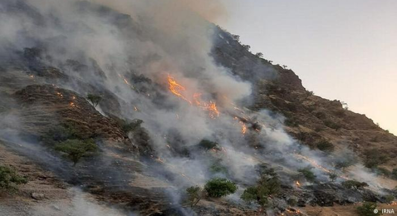 آتش‌سوزی دراثر مانور نظامی